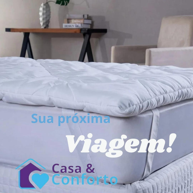 Protetor Colchão Pillow Top Micropercal 400 Fios Macio- casa e conforto